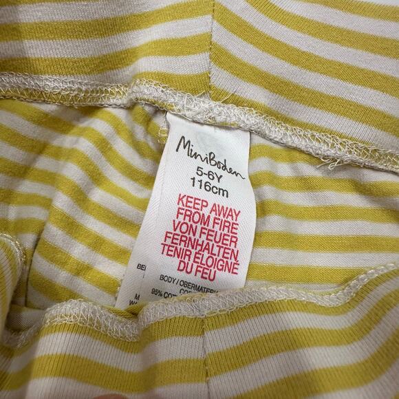 Mini Boden Yellow Stripe Leggings - Picture 5 of 5